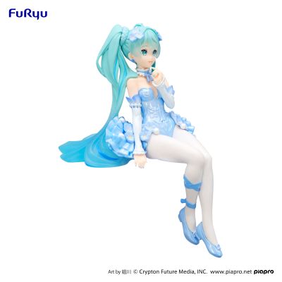 压泡面 初音未来 花仙子 粉蝶花 浅蓝色款