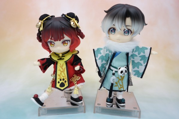 粘土娃 国潮系列 熊猫麻将 月桂叶