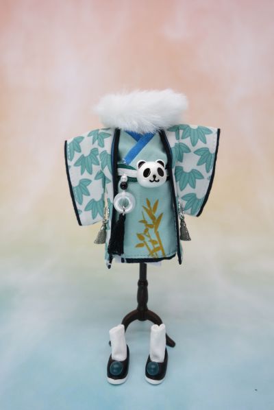 粘土娃 国潮系列 熊猫麻将 月桂叶