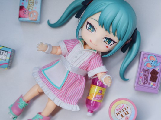 粘土娃 服装套装 女生餐厅制服（蓝色/粉红色）