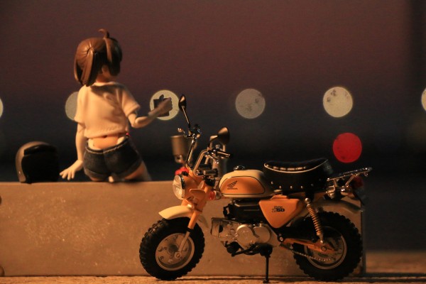 1/12 完成品摩托车 本田 猴子摩托车 等离子黄