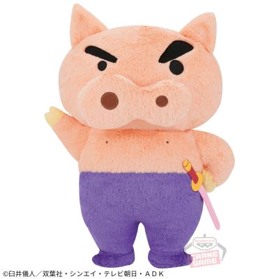 蜡笔小新 大毛绒玩偶 肥嘟嘟左卫门