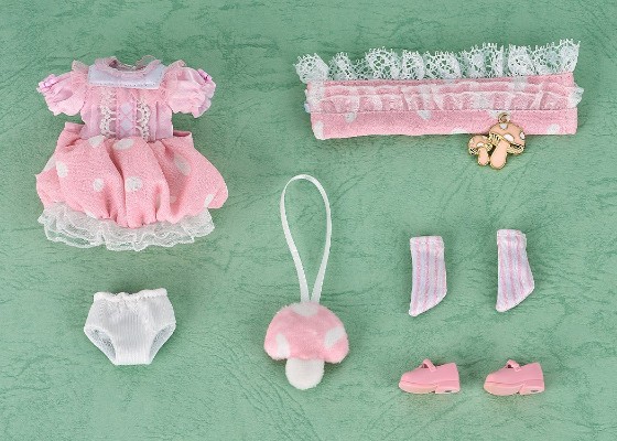 粘土娃 服装套组 蘑菇：女孩（红色/粉色）