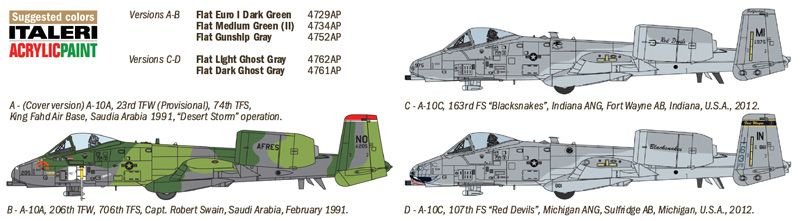 1376  1/72 A-10 A/C 雷电II 海湾战争