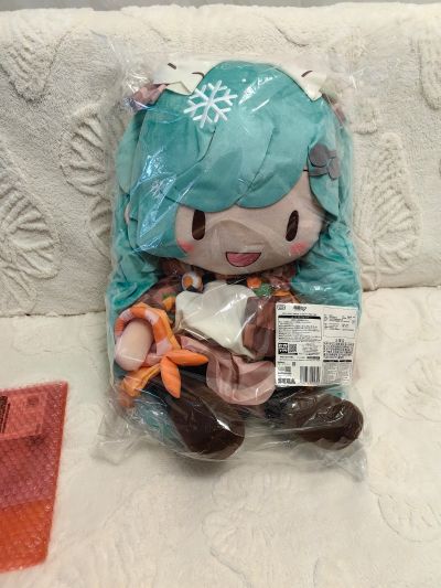 初音未来系列 雪未来2024  Fuwa Petit 可爱软绵绵玩偶 超大尺寸