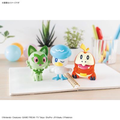 宝可梦拼装模型快快拼系列 18+19+20 新叶喵&润水鸭&呆火鳄