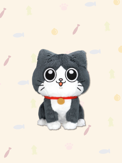 转生成猫的大叔动画 小潘 可发声毛绒玩偶