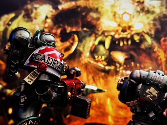 战锤40000 灰骑士 突击小队 装备灵能炮的灰骑士