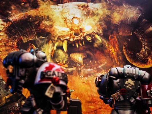 战锤40000 灰骑士 突击小队 装备灵能炮的灰骑士