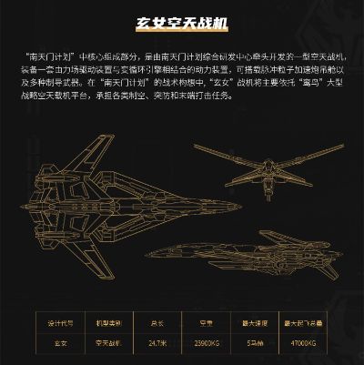 南天门计划 玄女空天战机小比例模型