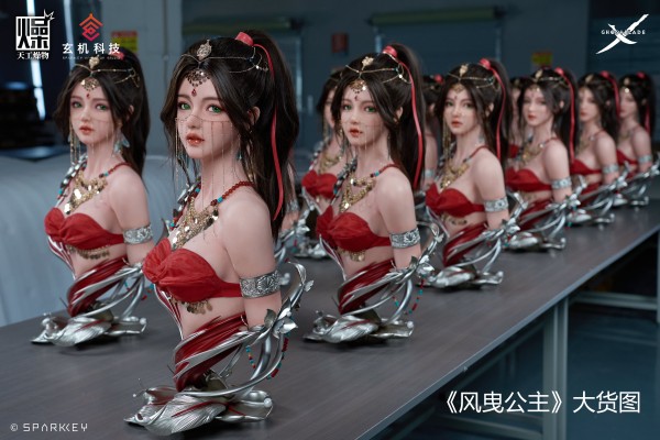 鬼刀 风曳公主 蜡像级等身全硅胶半身艺术像