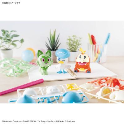 宝可梦拼装模型快快拼系列 18+19+20 新叶喵&润水鸭&呆火鳄