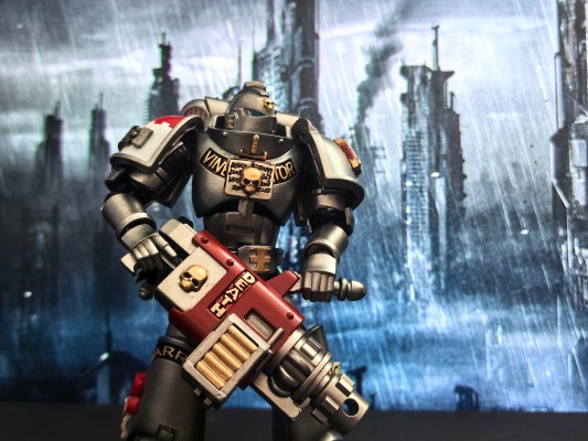 战锤40000 灰骑士 突击小队 装备灵能炮的灰骑士