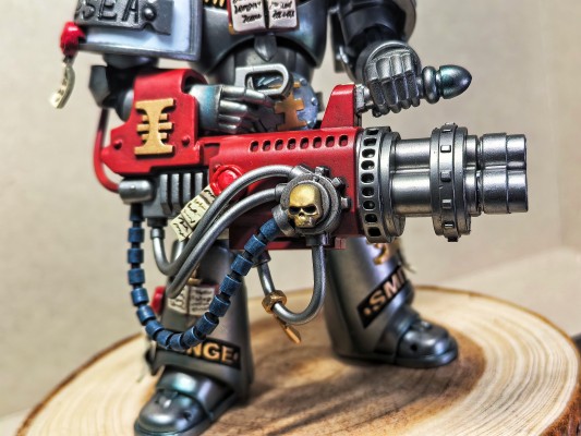 战锤40000 灰骑士 突击小队 装备消灵炮的灰骑士