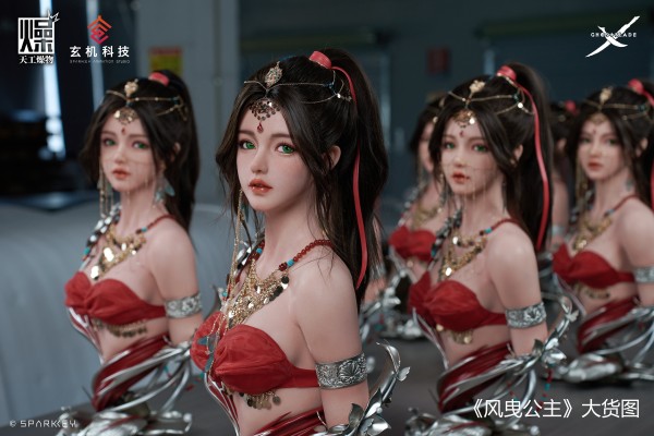 鬼刀 风曳公主 蜡像级等身全硅胶半身艺术像