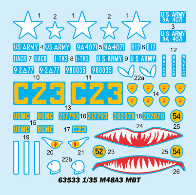 编号:63533 1/35 装甲车辆系列 M48A3主战坦克