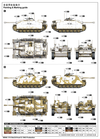 编号:00946 1/16 装甲车辆系列 德国III号突击炮G型1943年量产型