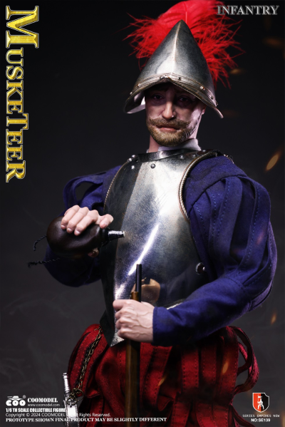 SE139 帝国系列-西班牙征服者火枪步兵（白铜版）