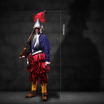 SE139 帝国系列-西班牙征服者火枪步兵（白铜版）