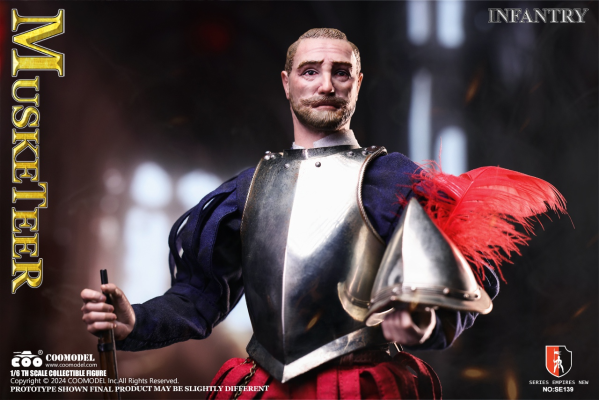 SE139 帝国系列-西班牙征服者火枪步兵（白铜版）