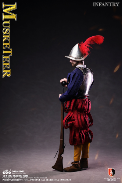 SE139 帝国系列-西班牙征服者火枪步兵（白铜版）