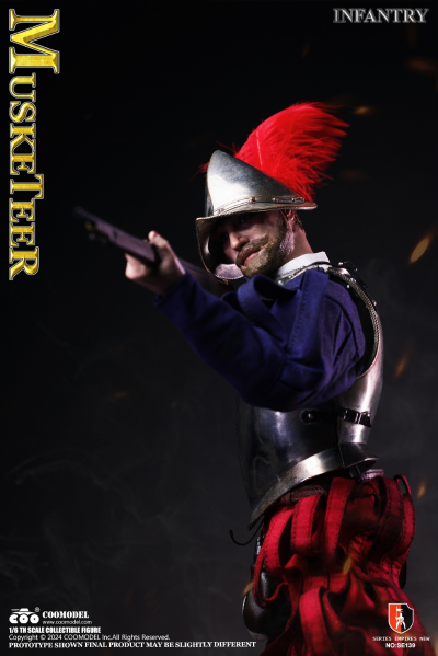 SE139 帝国系列-西班牙征服者火枪步兵（白铜版）