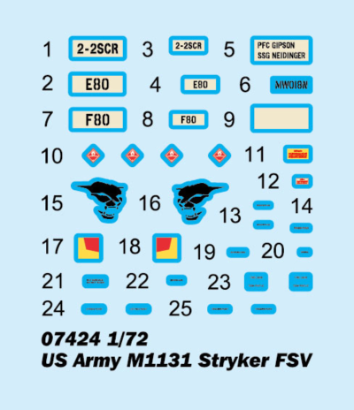 编号:07424 1/35 装甲车辆系列 美军M1131斯崔克火力支援车