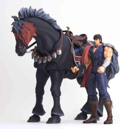 北斗神拳 200X 健次郎和黑王号 可动手办