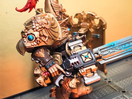 战锤40000 皇帝禁军 装备哨戒之刃和戍卫盾牌的禁军卫队