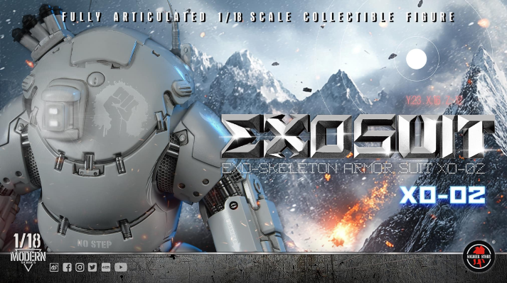 SSE002 1/18 EXO 外骨骼装甲服XO-02 可动收藏人偶
