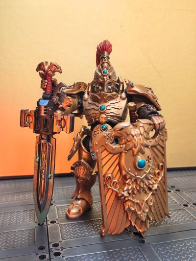 战锤40000 皇帝禁军 装备哨戒之刃和戍卫盾牌的禁军卫队