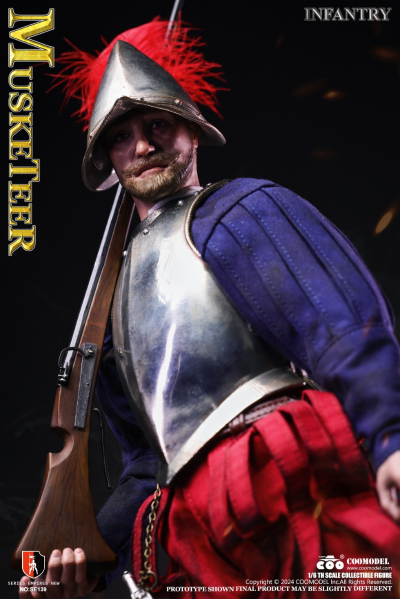 SE139 帝国系列-西班牙征服者火枪步兵（白铜版）