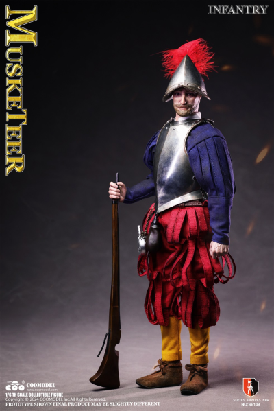 SE139 帝国系列-西班牙征服者火枪步兵（白铜版）