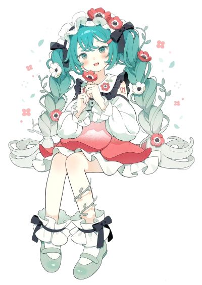 压泡面 初音未来 花仙子 银莲花