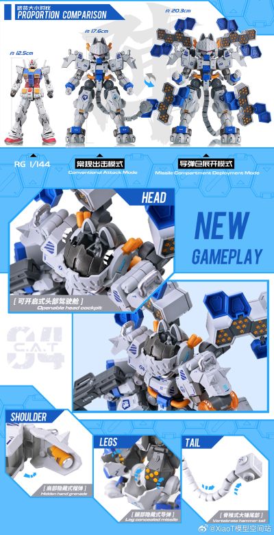 铁啸C.A.T-04 阵 重装型机甲 喵匠特别联名火神炮款