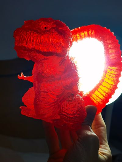 Q版拟真 哥斯拉（2016）第四形态 透明红色版