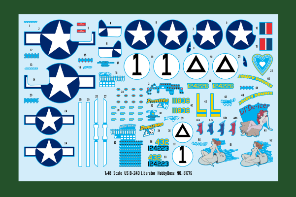 编号：81775 1/48 军用飞机系列 美国B-24D“解放者”轰炸机