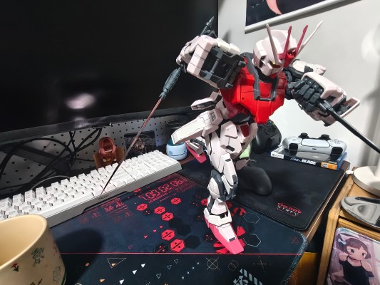 PG 1/60 机动战士高达SEED MBF-02+AQM/E+X01 空战嫣红强袭高达 ＆ FX-550 空中霸王