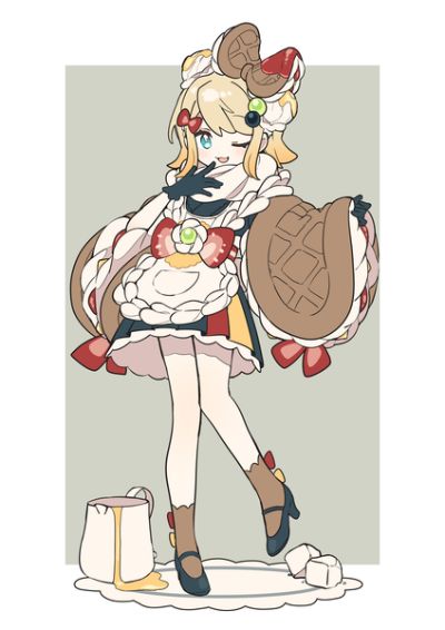 初音未来 x 良笑社 插画大赛 第2回「软绵绵甜品」镜音铃