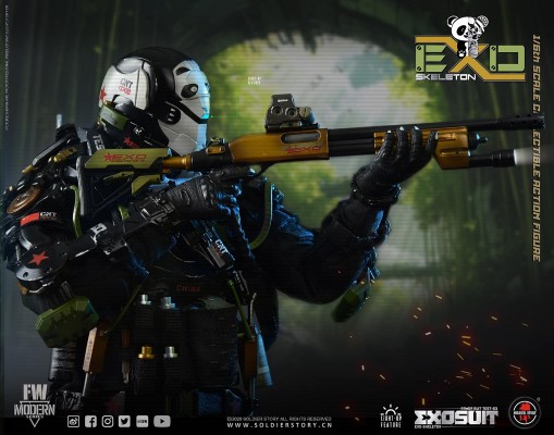 SS142 1/6 机械外骨骼装甲“试验型3号”“熊猫分队” 收藏可动人偶豪华版