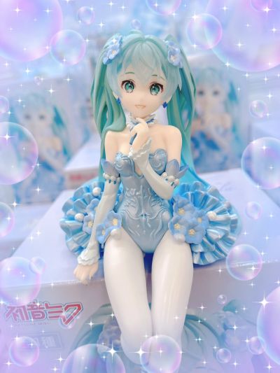 压泡面 初音未来 花仙子 粉蝶花 浅蓝色款