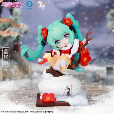 初音未来 Q版手办 雪映红梅
