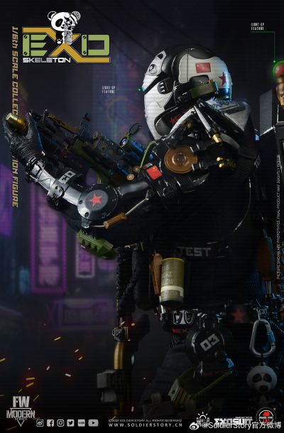 SS141 1/6 机械外骨骼装甲“试验型3号”“熊猫分队” 收藏可动人偶普通版