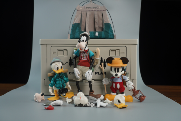 城市出逃计划 露营系列可动玩偶 米奇/唐老鸭/高飞