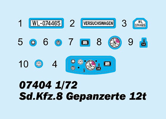 编号:07404 1/72 装甲车辆系列 德国12吨DB10牵引车(装甲型)