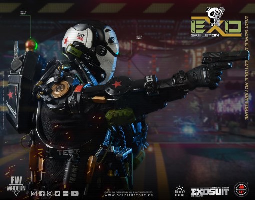 SS142 1/6 机械外骨骼装甲“试验型3号”“熊猫分队” 收藏可动人偶豪华版