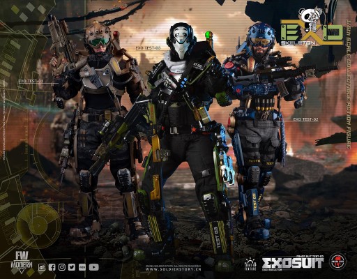 SS142 1/6 机械外骨骼装甲“试验型3号”“熊猫分队” 收藏可动人偶豪华版