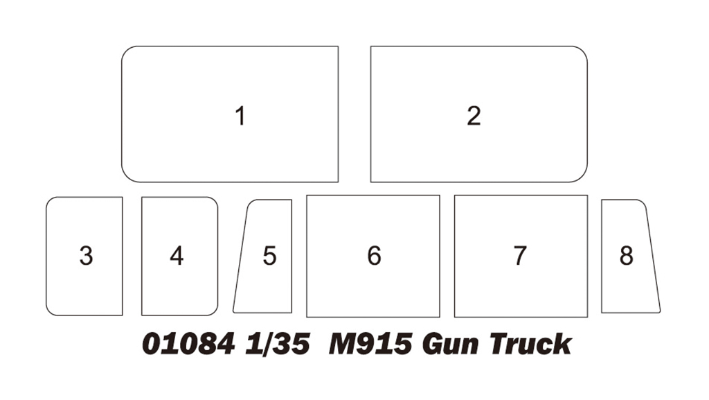 编号：01084 1/35 装甲车辆系列 美国M915武装卡车