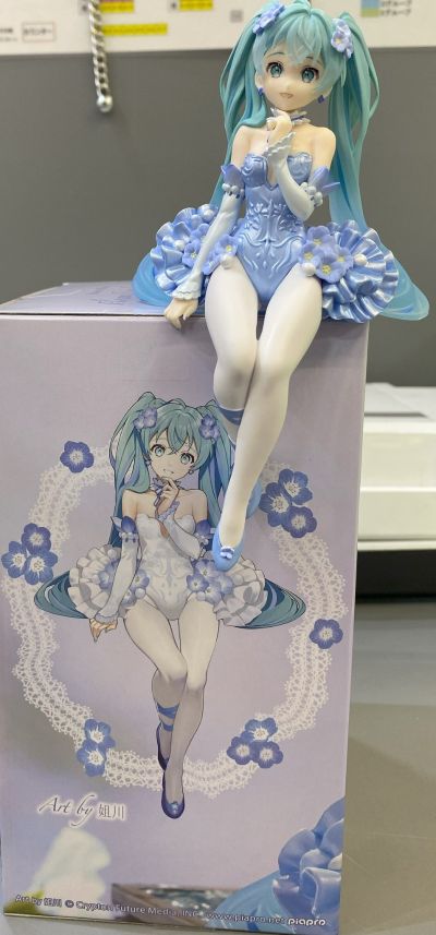 压泡面 初音未来 花仙子 粉蝶花 浅蓝色款