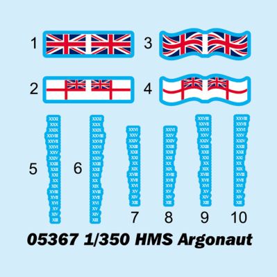 编号：05367 1/350 世界战舰系列 英国皇家海军亚尔古英雄号巡洋舰
